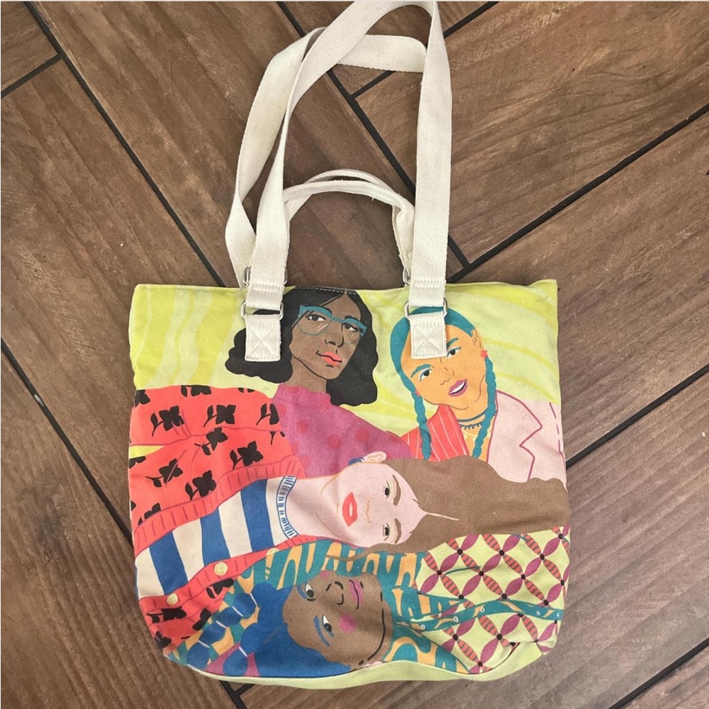 Colorful Tote Bag with Artistic Design